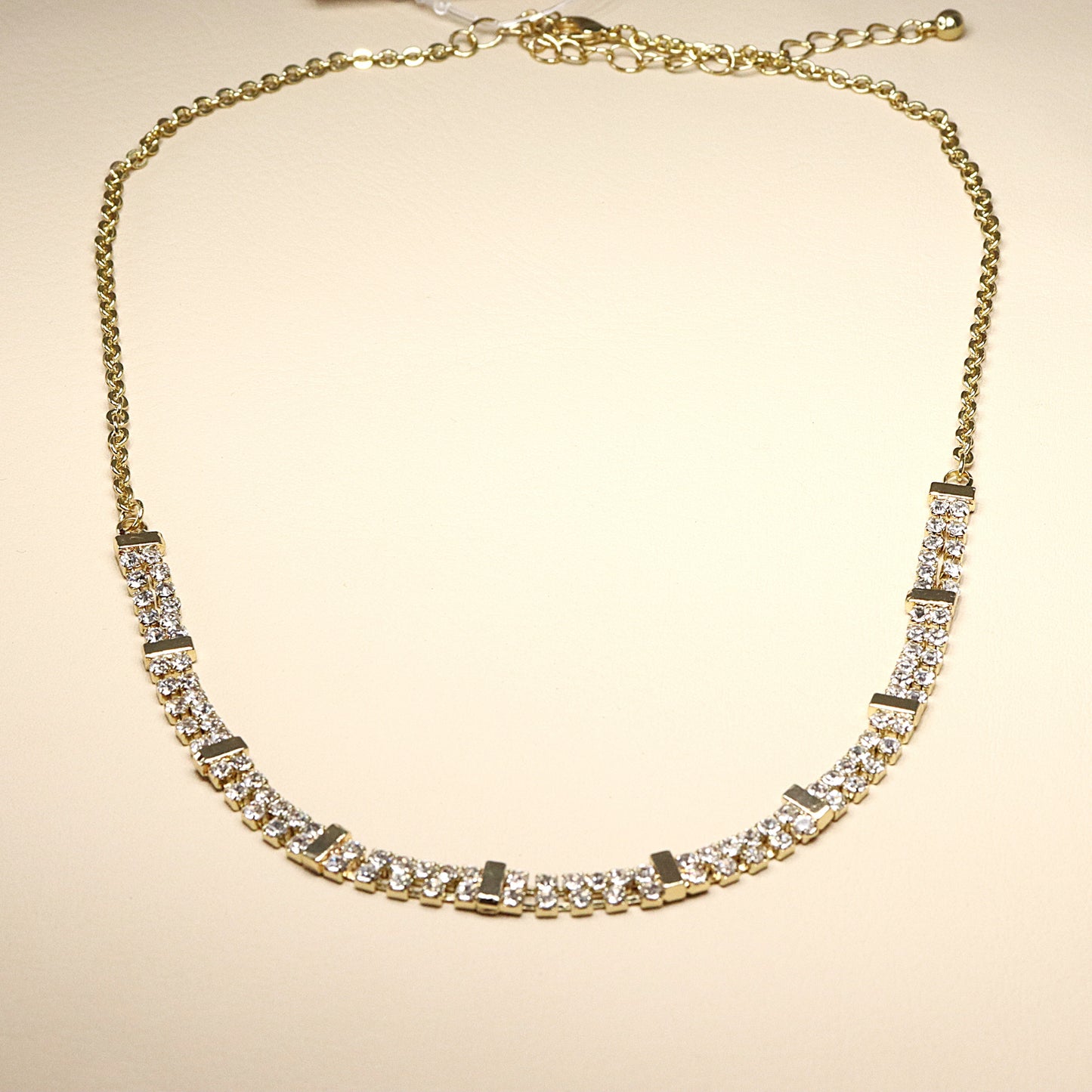 ABCO Golden Elegance Crystal Necklace