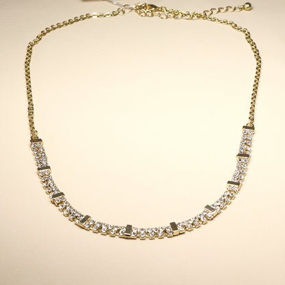ABCO Golden Elegance Crystal Necklace