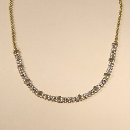 ABCO Golden Elegance Crystal Necklace