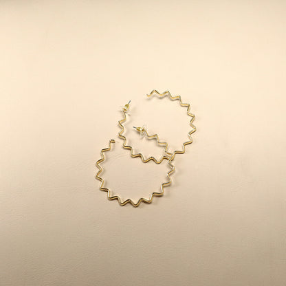 ABCO Zigzag Radiance Hoop Earrings