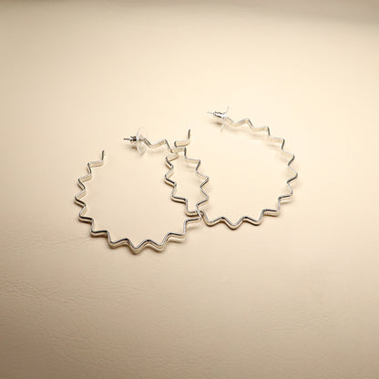 ABCO Zigzag Radiance Hoop Earrings