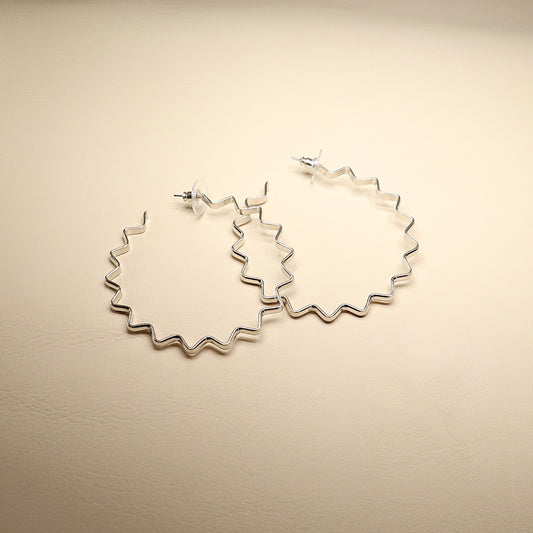 ABCO Zigzag Radiance Hoop Earrings