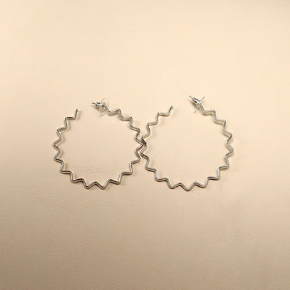ABCO Zigzag Radiance Hoop Earrings