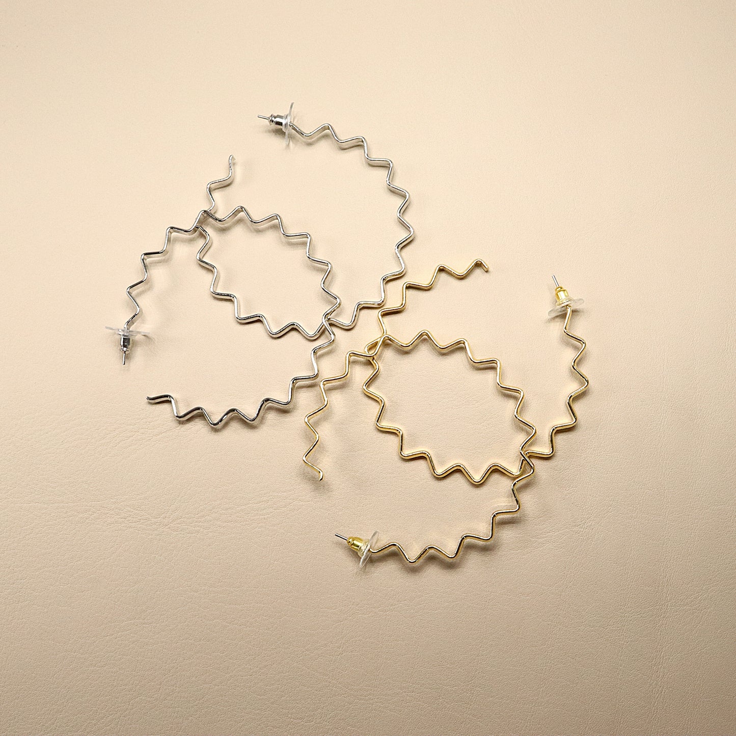 ABCO Zigzag Radiance Hoop Earrings