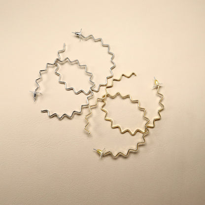ABCO Zigzag Radiance Hoop Earrings