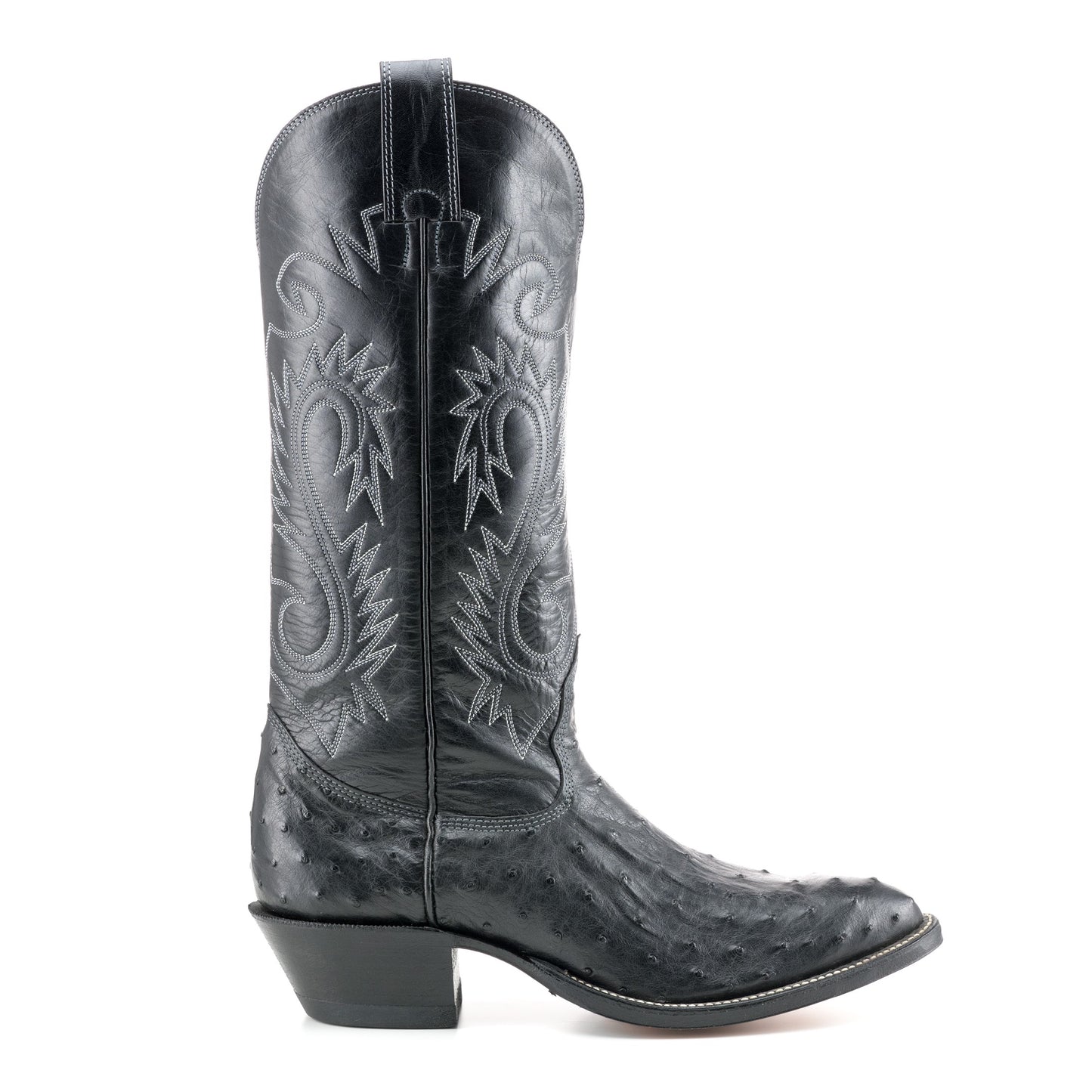 Black custom cowboy boot