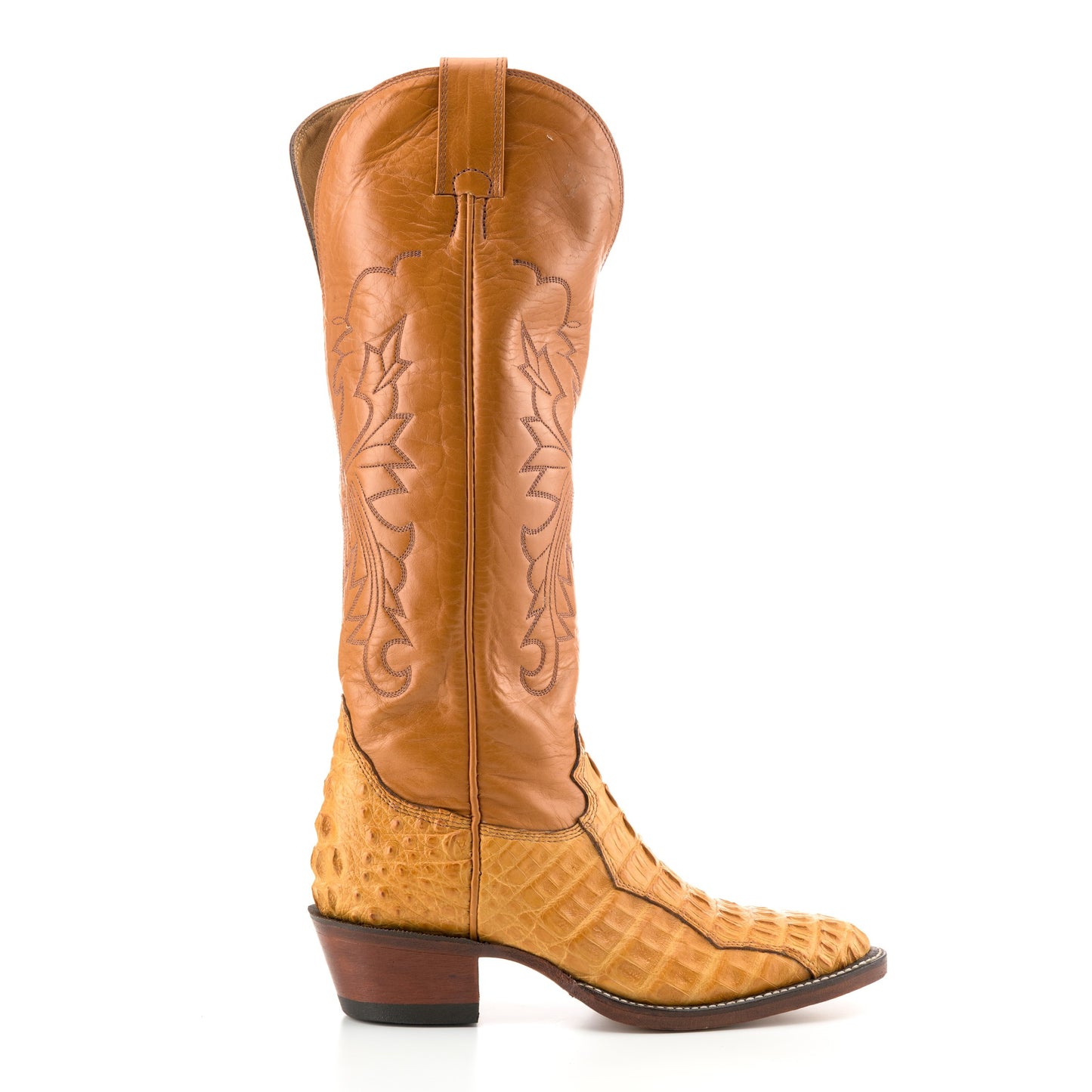 Tan custom cowboy boot