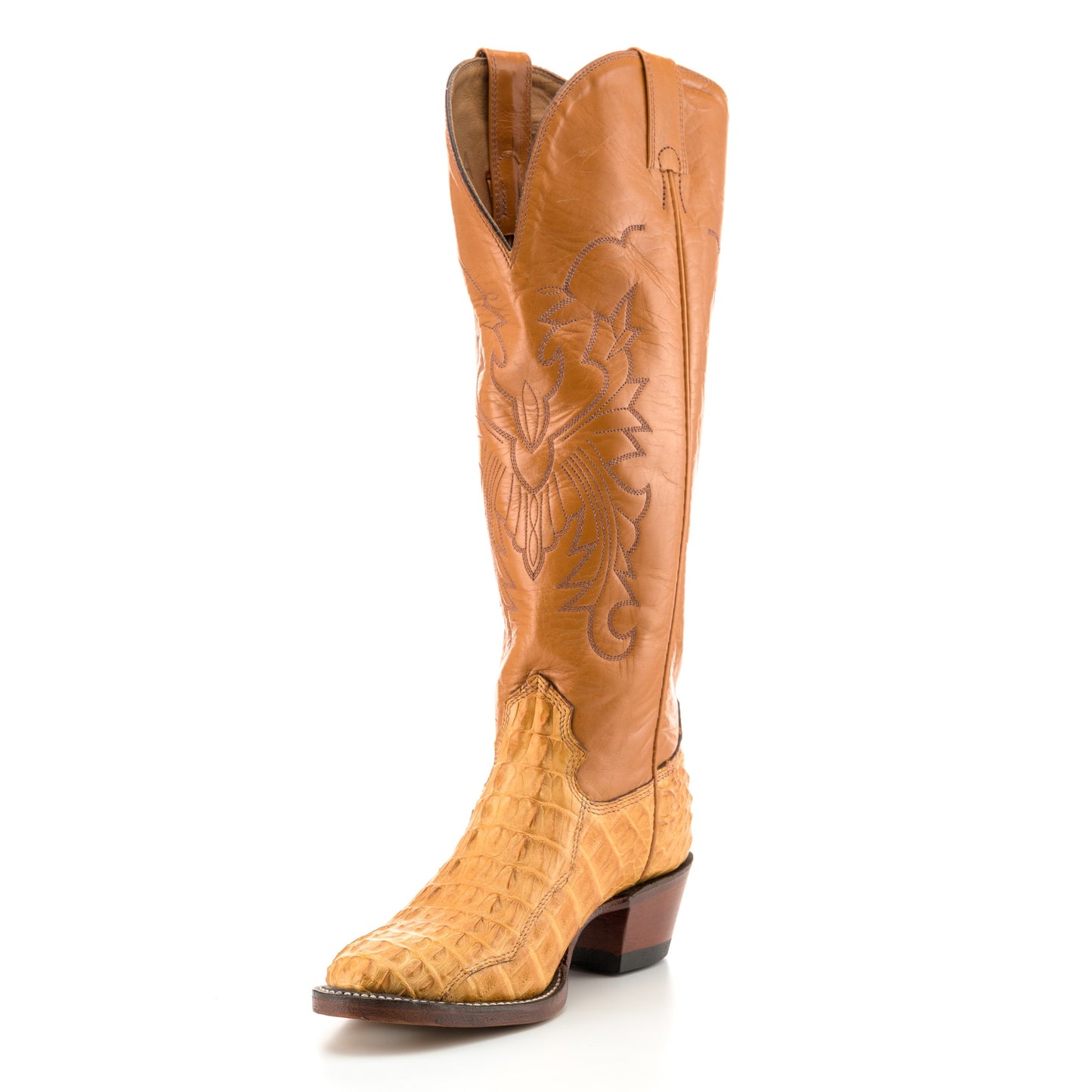 Tan custom cowboy boot