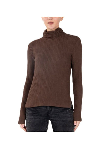 MISS ME Turtle Neck Knit Top