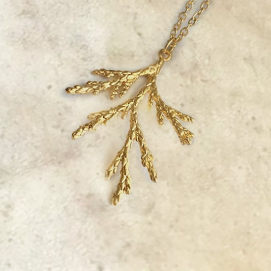 ABCO Cedar Branch Charm Necklace