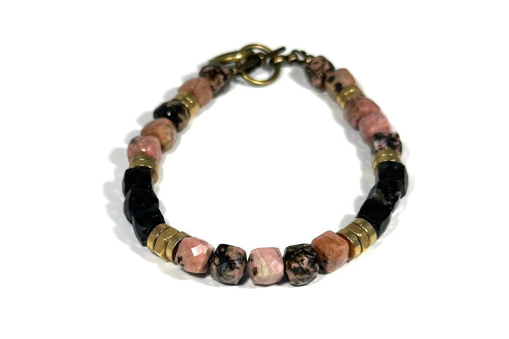 RACHEL NATHAN Narrow Rhodonite Bracelet