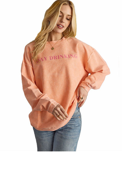 PANACHE Day Drinking Ribbed Sweatshirt