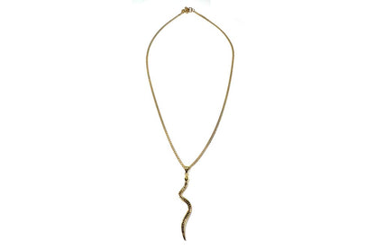 RACHEL NATHAN Black Crystal Snake Necklace