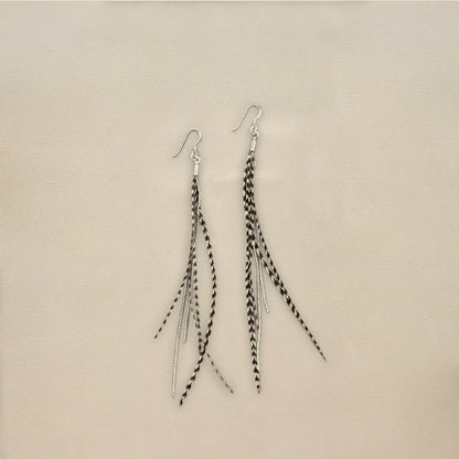 ASTALI Feather and Silver Mini Feather Earrings