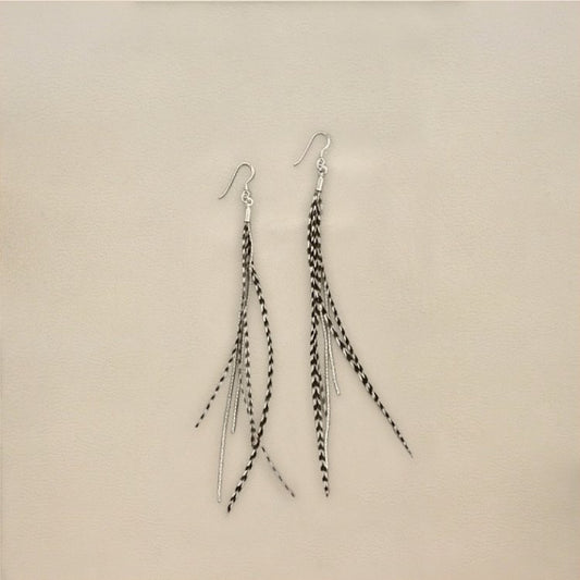 ASTALI Feather and Silver Mini Feather Earrings