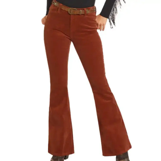 ROCK & ROLL CORDUROY BUTTON FLARE PANT