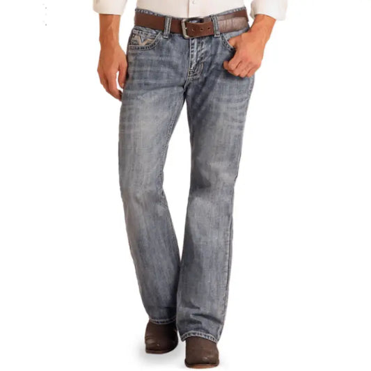 ROCK & ROLL MEN'S MEDIUM WASH VINTAGE JEAN
