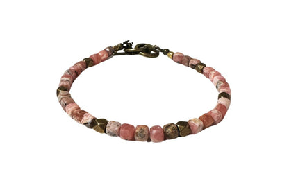 RACHEL NATHAN Slim Rhodocrosite Bracelet