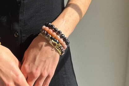 RACHEL NATHAN Narrow Rhodonite Bracelet