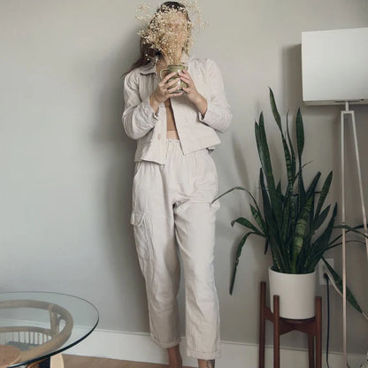 POKOLOKO Herringbone Cargo Pants