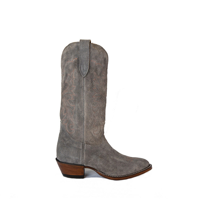 
                  
                    Gray Cowgirl suede boot- Willow 
                  
                