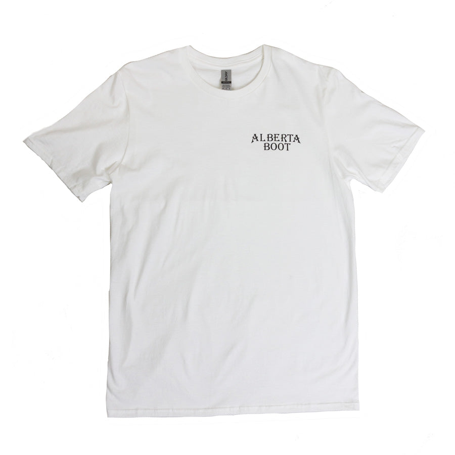 Men's White Alberta Boot T-Shirt