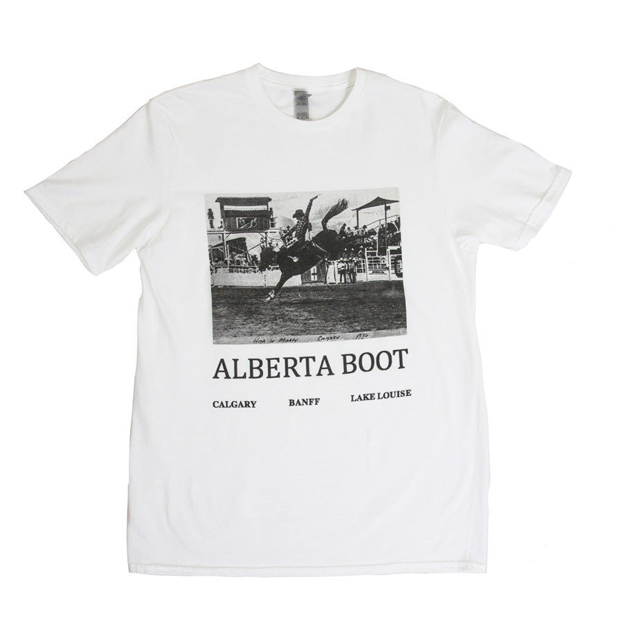Alberta Boot High and Mighty Western T-Shirt White