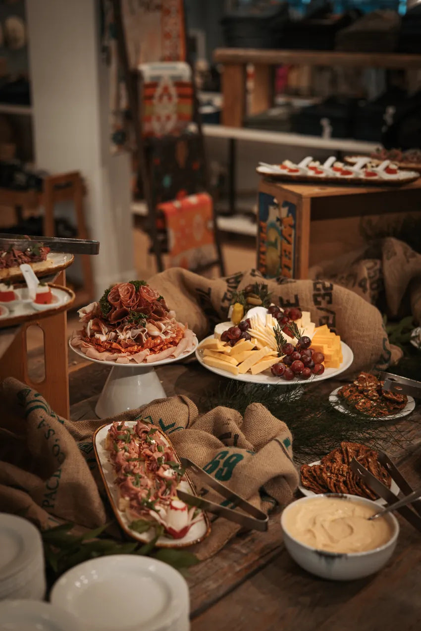 Charcuterie and catering spread